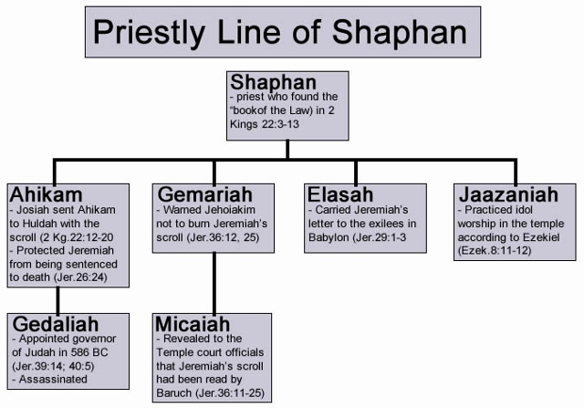 Shaphan's Sons: Priestly Line